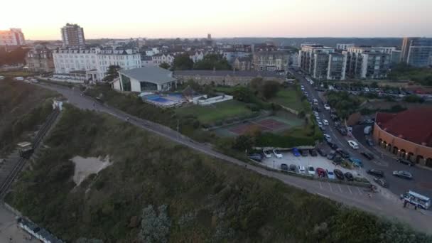 Aerial Time Lapse Imágenes Atracción Turística Británica Bournemouth Beach Vistas — Vídeos de Stock