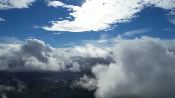 Best Footage Fast Moving Winter Clouds England Великобритания — стоковое видео