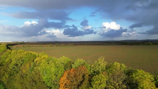 Images Aériennes Paysage Bedfordshire Angleterre Royaume Uni Octobre 2023 — Video