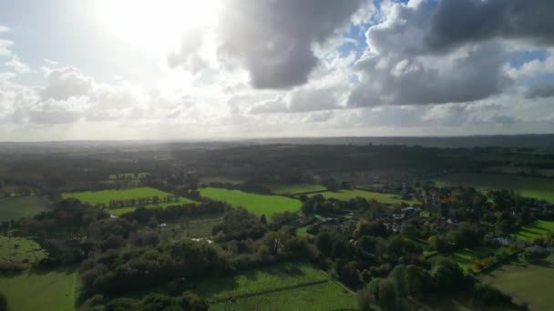 British Countryside Village Landscape Bedfordshire England United Kingdom — Stock Video