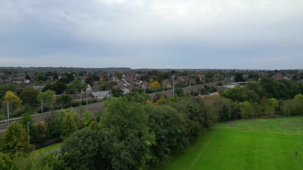 High Angle View Central Luton City England Октября 2023 Года — стоковое видео