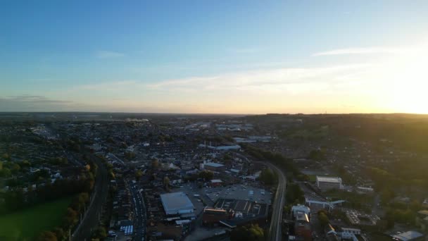 High Angle View Central Luton City England Verenigd Koninkrijk Oktober — Stockvideo