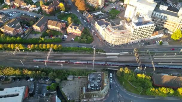 High Angle View Central Luton City England United Kingdom October — Stock Video