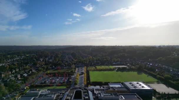 High Angle View Sixth Form College Area East Luton City — Vídeo de Stock