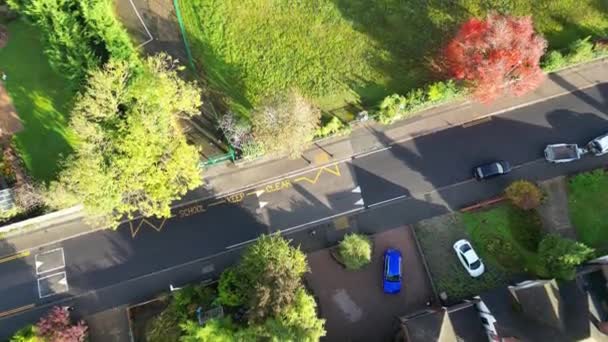 High Angle View Sixth Form College Area East Luton City — стоковое видео
