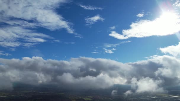 Most Beautiful Dramatical Clouds Sky England Reino Unido — Vídeo de Stock