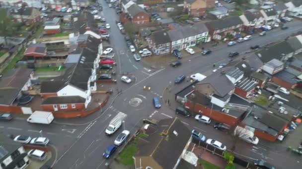 High Angle Footage Residential Homes Luton City Inglaterra Reino Unido — Vídeos de Stock