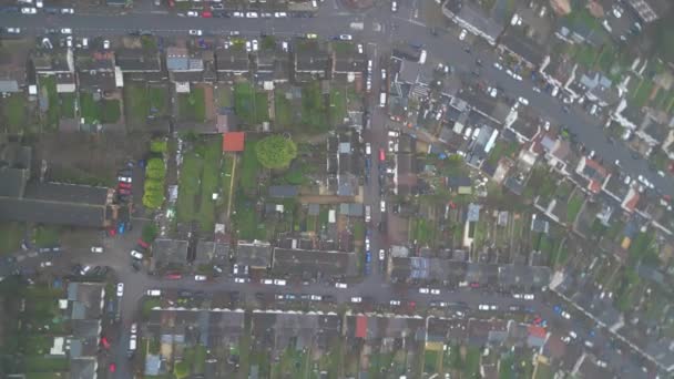 High Angle Footage Residential Homes Luton City Anglia 2023 December — Stock videók