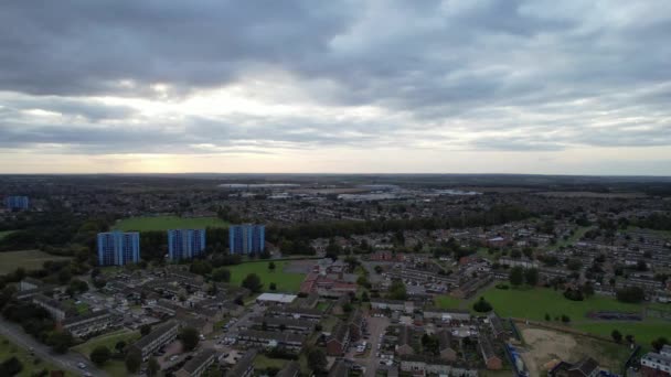 イギリスのノースルートンシティの空中展望 曇りの日の間 2023年10月4日 — ストック動画