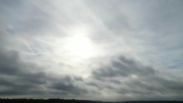 High Angle Time Lapse Filmagem Nuvens Movimento Rápido Sobre Inglaterra — Vídeo de Stock