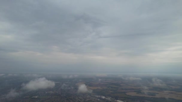 Time Lapse Footage Fast Moving Clouds Anglia Felett — Stock videók