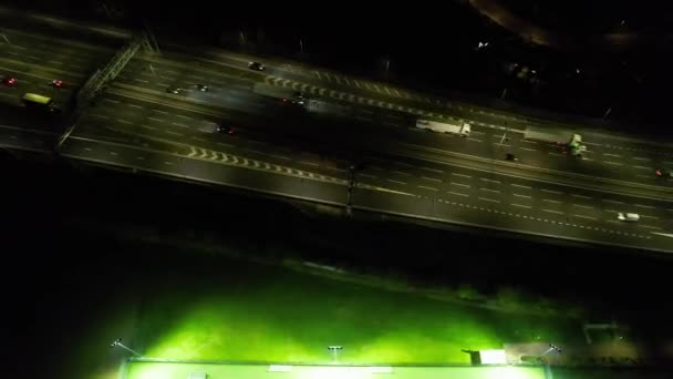 High Angle Time Lapse Záběry Britských Dálnic Dopravy Procházející Luton — Stock video
