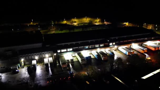 High Angle Camera Illuminated North Лутон Сіті Англія Велика Британія — стокове відео