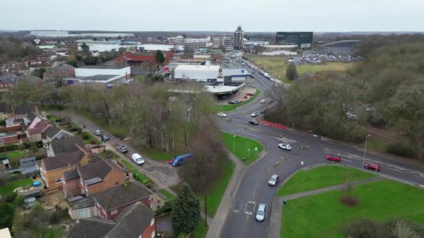 High Angle Footage Central Corby Town England Regno Unito Durante — Video Stock