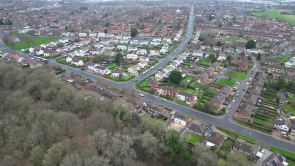 High Angle Footage Von Central Corby Town England Vereinigtes Königreich — Stockvideo
