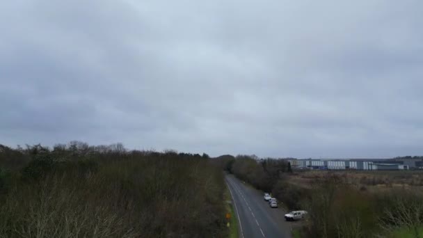 Ngiltere Nin Northamptonshire Lçesindeki Kettering Kasabasının Yüksek Açılı Görüntüleri Ocak — Stok video