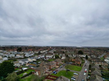 İngiltere 'nin Northamptonshire şehrinin yüksek açılı görüntüsü. 1 Kasım 2023