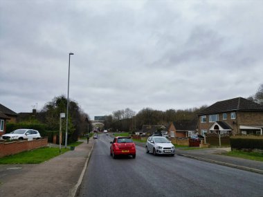 İngiltere 'nin Northamptonshire şehrinin yüksek açılı görüntüsü. 1 Kasım 2023