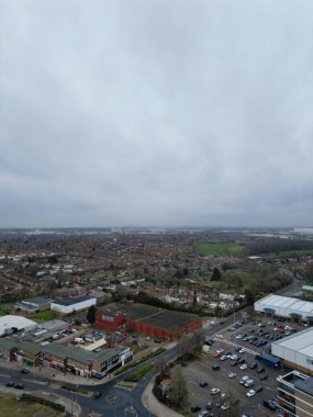 İngiltere 'nin Northamptonshire şehrinin yüksek açılı görüntüsü. 1 Kasım 2023