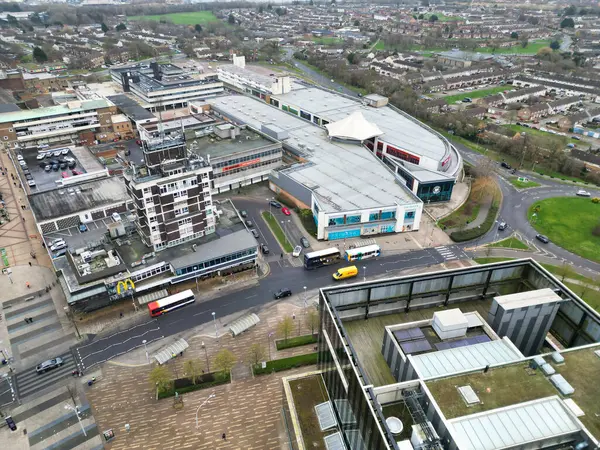 stock image High Angle View of Corby City of Northamptonshire England United Kingdom. November 1st, 2023