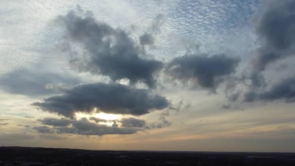 Niebo Kolorowe Chmury Nad Anglią — Wideo stockowe