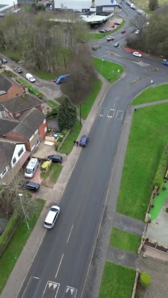 High Angle View Corby Town Northamptonshire England Velká Británie Cold — Stock video