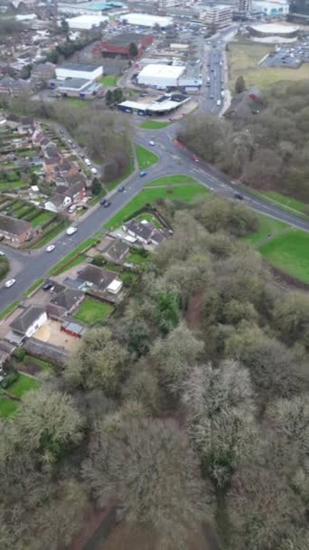 High Angle View Corby Cidade Northamptonshire Inglaterra Reino Unido Dia — Vídeo de Stock
