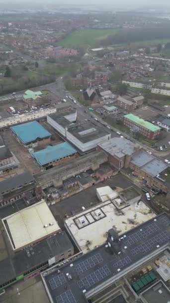 High Angle View Corby Town Northamptonshire Inggris Raya Pada Hari — Stok Video