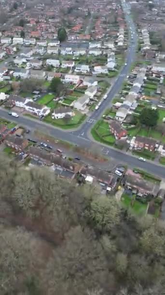High Angle View Corby Town Northamptonshire England Storbritannien Kall Och — Stockvideo