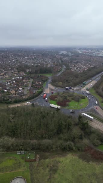 High Angle View Corby Cidade Northamptonshire Inglaterra Reino Unido Dia — Vídeo de Stock