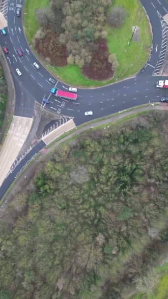 High Angle View Corby Town Northamptonshire Inggris Raya Pada Hari — Stok Video