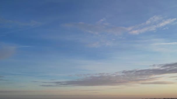 Niebo Kolorowe Chmury Nad Anglią — Wideo stockowe