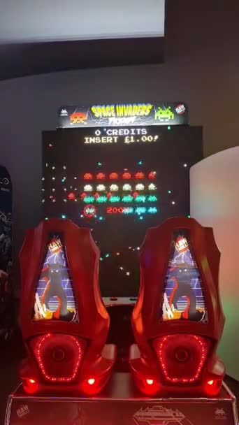 Fun Machines Games Galaxy Plaza Tour Night Which Located Central — Stock video