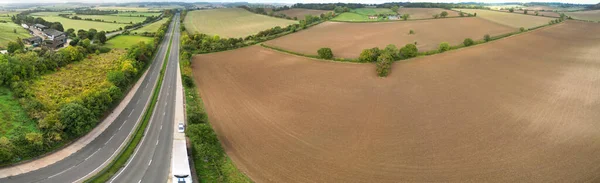 Vue Aérienne Panoramique Beau Paysage Campagne Bedfordshire Angleterre Royaume Uni Image En Vente