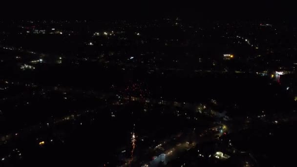 Live Fireworks Illuminated Luton City England Dalam Bahasa Inggris Feb — Stok Video