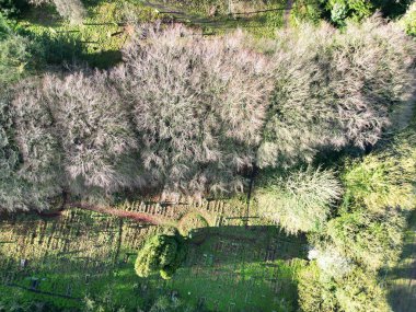 İngiltere 'nin Stevenage City şehir merkezinin en güzel yüksek açılı manzarası. 23 Şubat 2024