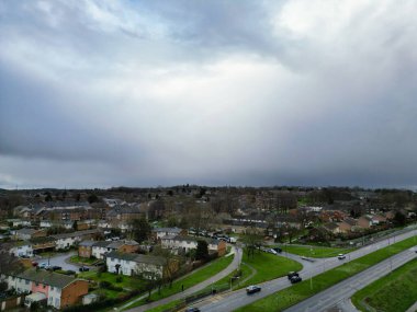 İngiltere Merkez ve Merkez Stevenage Şehri Hava Görüntüsü, 23 Şubat 2024