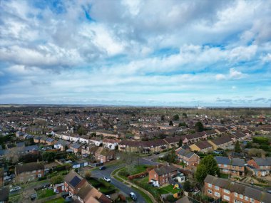 İngiltere Merkez Stevenage Şehri Hava Görüntüsü, 23 Şubat 2024