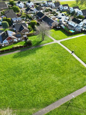 İngiltere Merkez Stevenage Şehri Hava Görüntüsü, 23 Şubat 2024