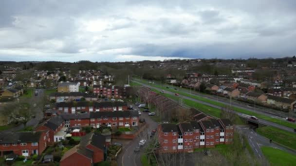 Najpiękniejszy Widok High Angle Stevenage City England Wielka Brytania Lutego — Wideo stockowe
