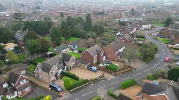 Πιο Όμορφη Θέα Υψηλής Γωνίας Της Πόλης Stevenage Της Αγγλίας — Αρχείο Βίντεο