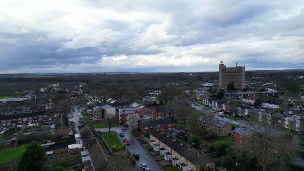 Most Beautiful High Angle View Stevenage City England Great Britain — Vídeo de Stock