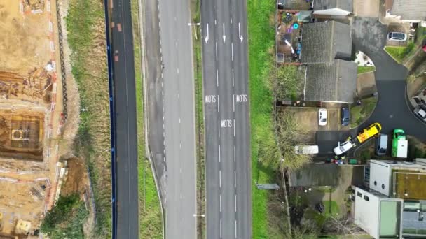 Mooiste High Angle View Van Stevenage City England Groot Brittannië — Stockvideo