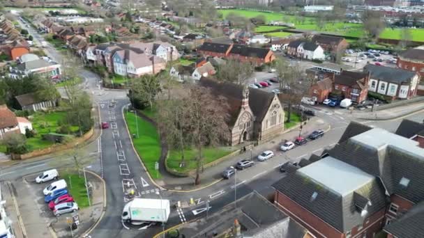 High Angle View Downtown Central Stevenage City England United Kingdom — Stock Video
