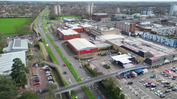 Vue Grand Angle Centre Ville Centre Stevenage City England Royaume — Video