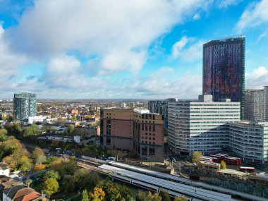 İngiltere 'nin Batı Croydon Londra şehrinin yüksek açılı görüntüsü. 20 Kasım 2023