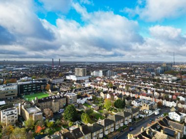 İngiltere 'nin Batı Croydon Londra şehrinin yüksek açılı görüntüsü. 20 Kasım 2023