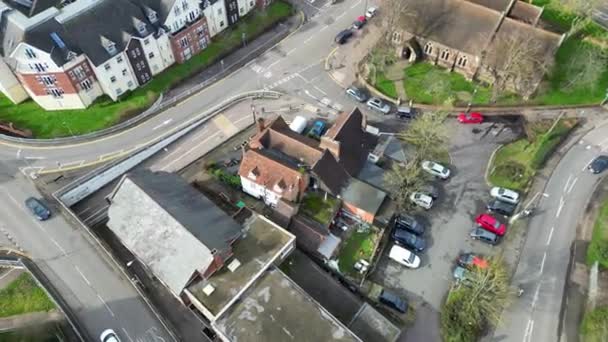 High Angle Footage Stevenage Town England Feb 2024 — Stok Video