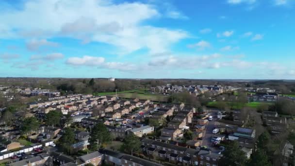 High Angle Filmación Stevenage Ciudad Inglaterra Febrero 2024 — Vídeos de Stock