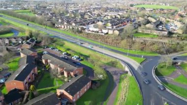 İngiltere Stevenage Town 'un Yüksek Açılı Görüntüleri, 23 Şubat 2024